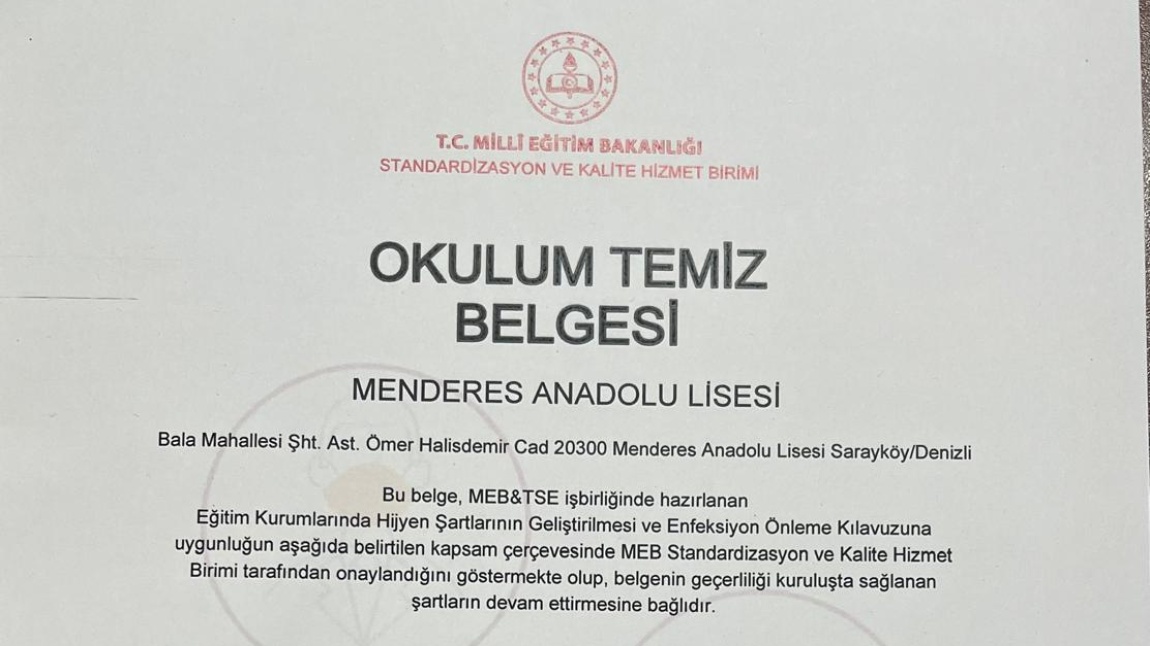 OKULUM TEMİZ BELGEMİZ